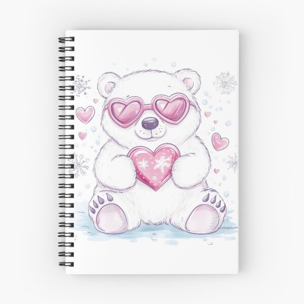 Aperçu de l'œuvre Art kawaii de la Saint-Valentin d'un panda mignon portant des lunettes et un coussin en forme de cœur, des cœurs rouges créée et vendue par TheRedPixels.
