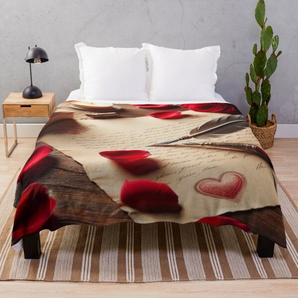 Item preview, Love Letter and Rose Petals – Timeless Romance designed and sold by PamsAIArt.