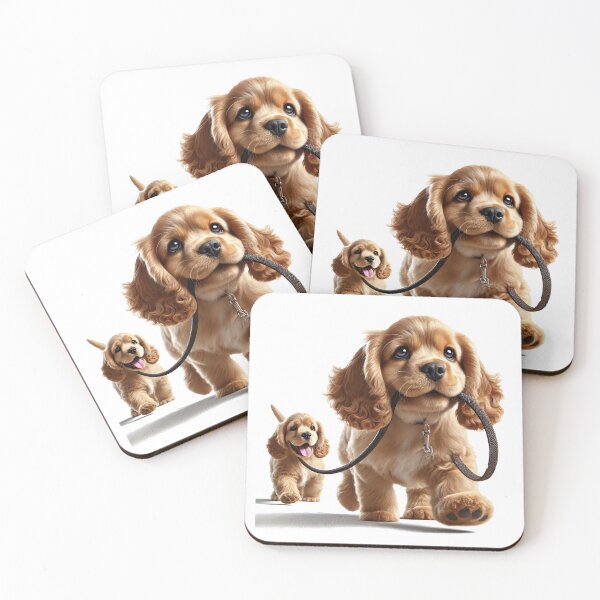 Item preview, Cocker Spaniel Pups Taking a Walk designed and sold by Glenys Grob.