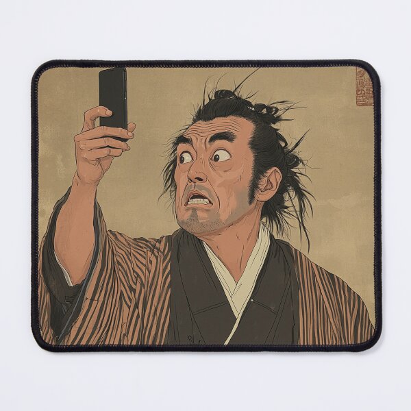 Item preview, Ukiyo-e style samurai selfie designed and sold by YamatoCharm.