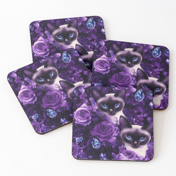 Item preview, Floraly Siamese Print designed and sold by Nocturne Paws.