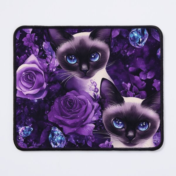 Item preview, Floraly Siamese Print designed and sold by Nocturne Paws.