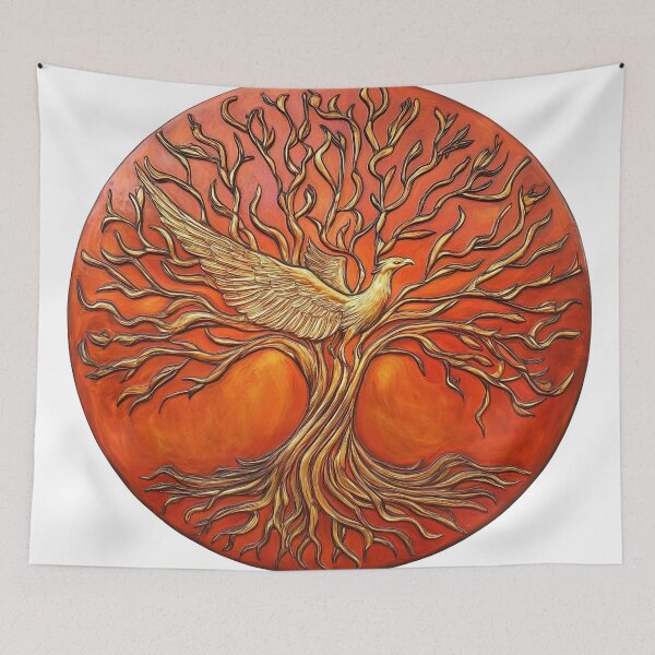 Item preview, Phoenix Rising from the Tree of Life designed and sold by Spirit47.