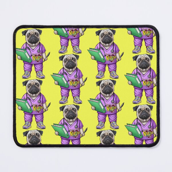 Item preview, Mental Health Nurse Pug designed and sold by FivePugs.