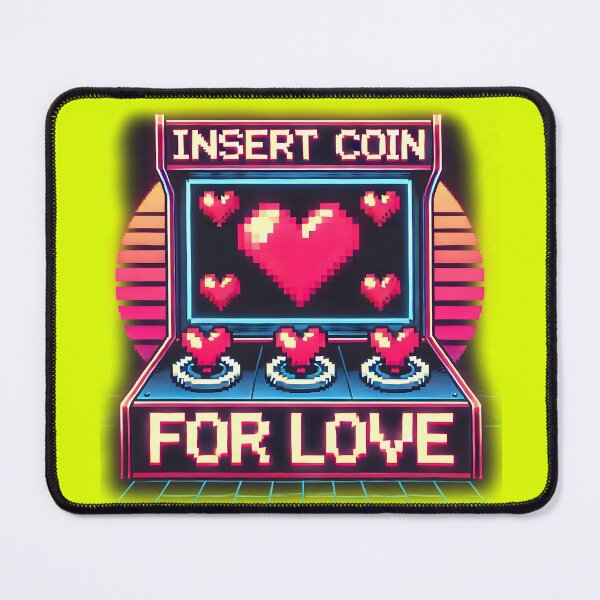 Item preview, Retro Arcade Hearts: Insert Coin, Upgrade Your Love Meter designed and sold by CoolVisionStd.