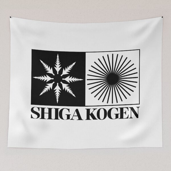 Item preview, Shiga Kogen Ski Resort - Snowflake & Sun Black, Nagano Japan | Nozawa Onsen Niseko Hakuba Snowboard Snowboarding Japow designed and sold by PawaPotto.