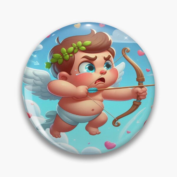 Item preview, Cupid Missed Again – Funny Valentine’s Day Design designed and sold by PamsAIArt.