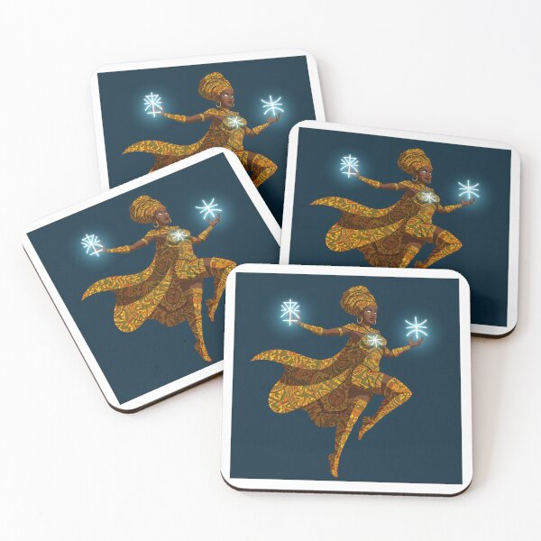 Item preview, Afro-Futuristic Superheroine | Dynamic African Warrior Art designed and sold by Collision19.