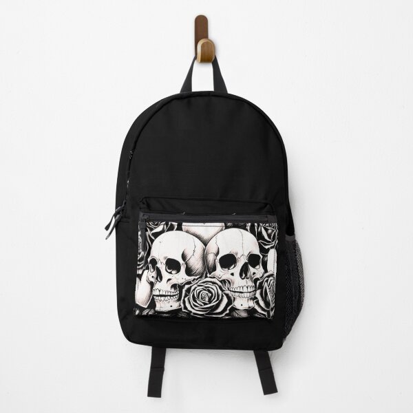 Item preview, Skulls, roses and hearts black and white designed and sold by PrettyDecor.