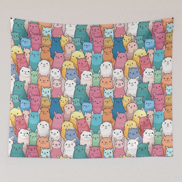 Item preview, Colorful Alpaca Pattern designed and sold by KiwiGrizzly.