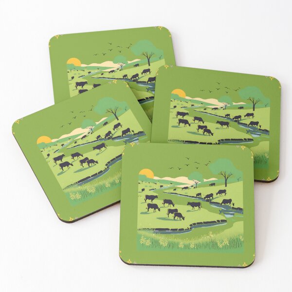 Item preview, A Herd of Cattle Grazing designed and sold by SayuriCrafts.