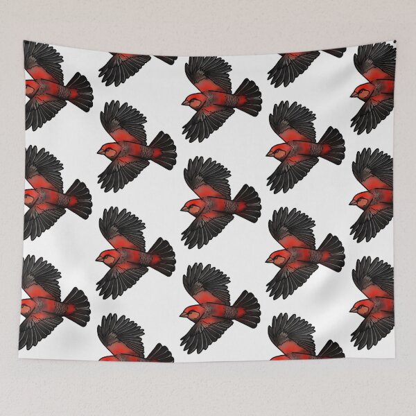 Item preview, Strawberry finch tattoo style designed and sold by LeahcarsArt.