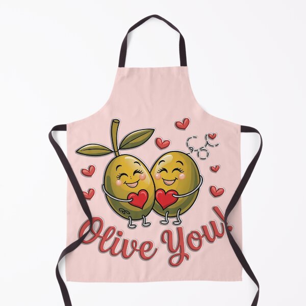 Item preview, Cute Olive Couple - Funny Romantic Pun - "Olive You" designed and sold by Witsprings.