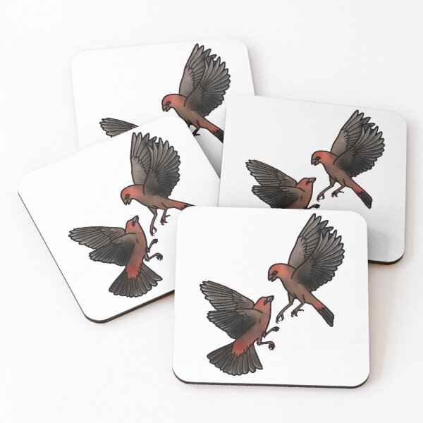 Item preview, Copy of Strawberry finch tattoo style designed and sold by LeahcarsArt.