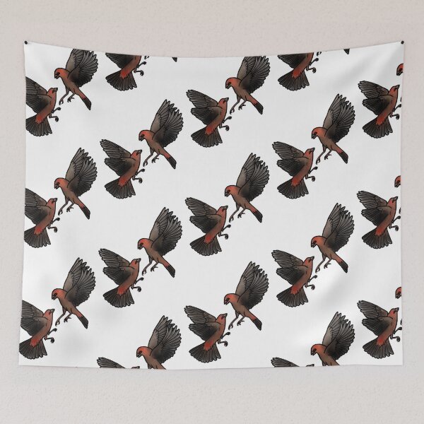 Item preview, Copy of Strawberry finch tattoo style designed and sold by LeahcarsArt.