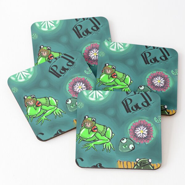 Item preview, Lilly pad, frog pond, green, cute, frog designed and sold by nekoandwolf1.