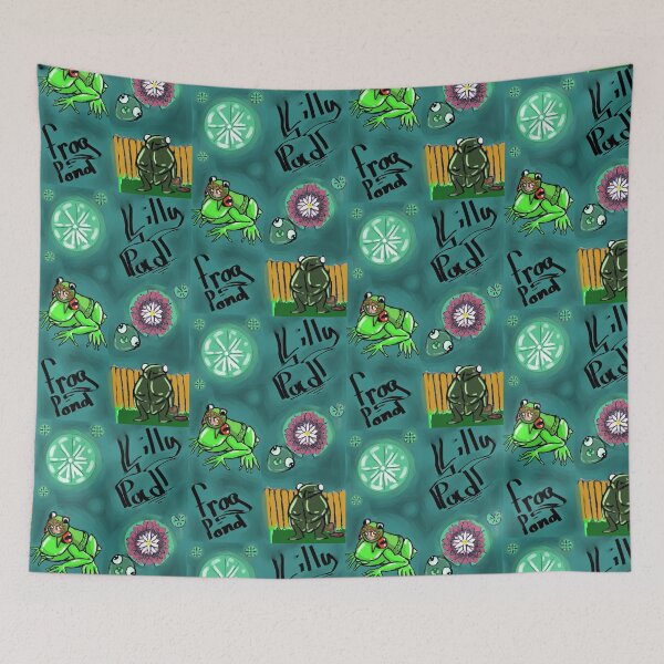 Item preview, Lilly pad, frog pond, green, cute, frog designed and sold by nekoandwolf1.