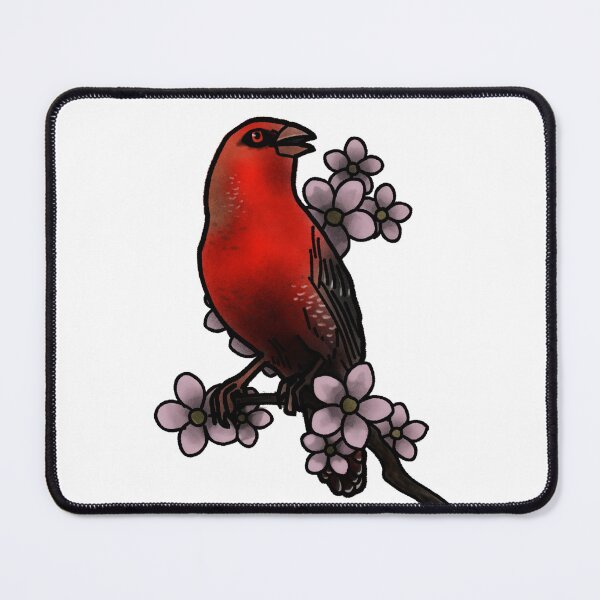 Item preview, Copy of Strawberry finch tattoo style designed and sold by LeahcarsArt.