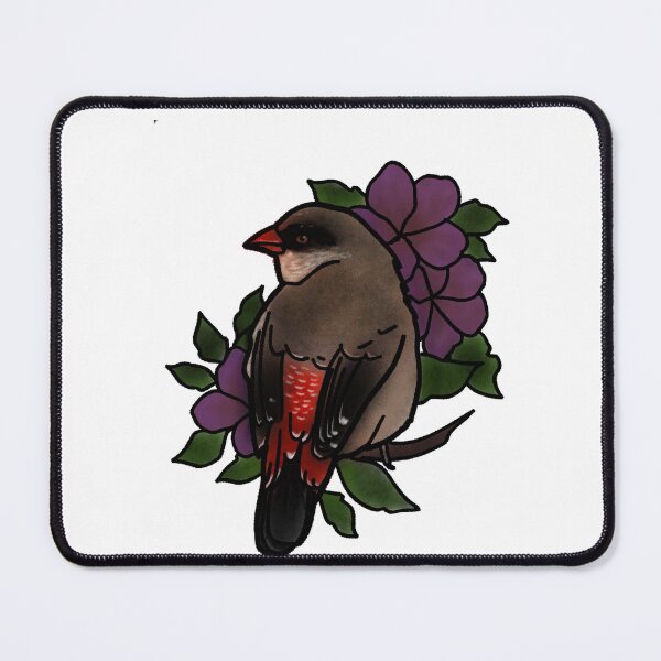Item preview, Copy of Strawberry finch tattoo style designed and sold by LeahcarsArt.