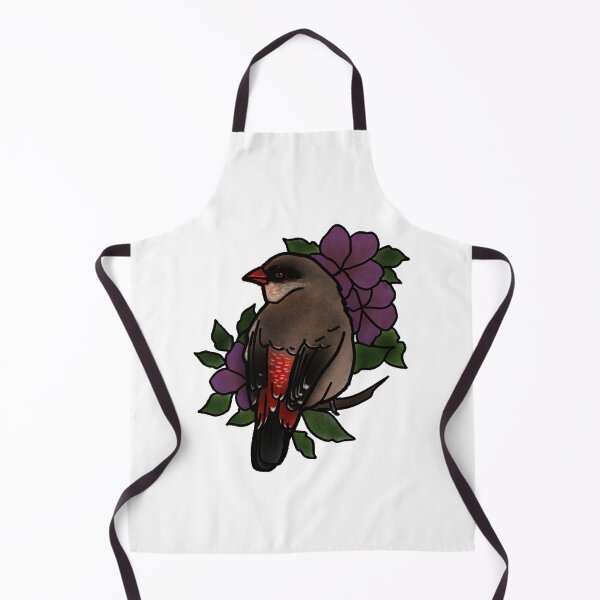 Item preview, Copy of Strawberry finch tattoo style designed and sold by LeahcarsArt.