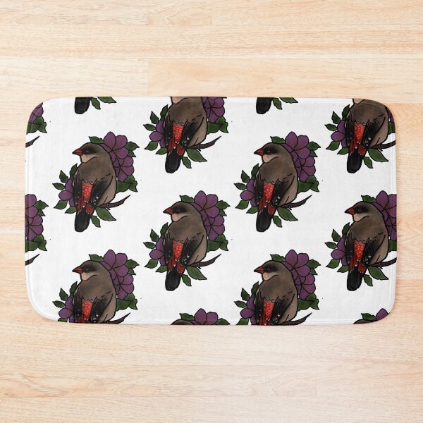 Item preview, Copy of Strawberry finch tattoo style designed and sold by LeahcarsArt.