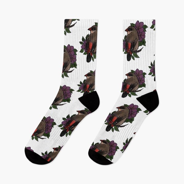 Item preview, Copy of Strawberry finch tattoo style designed and sold by LeahcarsArt.