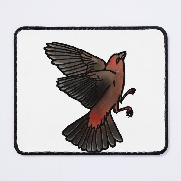 Item preview, Copy of Strawberry finch tattoo style designed and sold by LeahcarsArt.