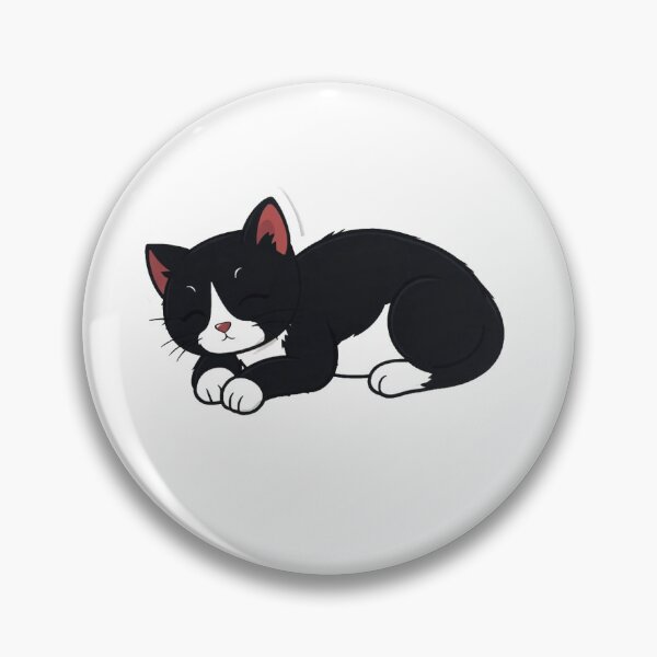 Item preview, Cute Black and White Tuxedo Cat Laying designed and sold by QuantumPalette.