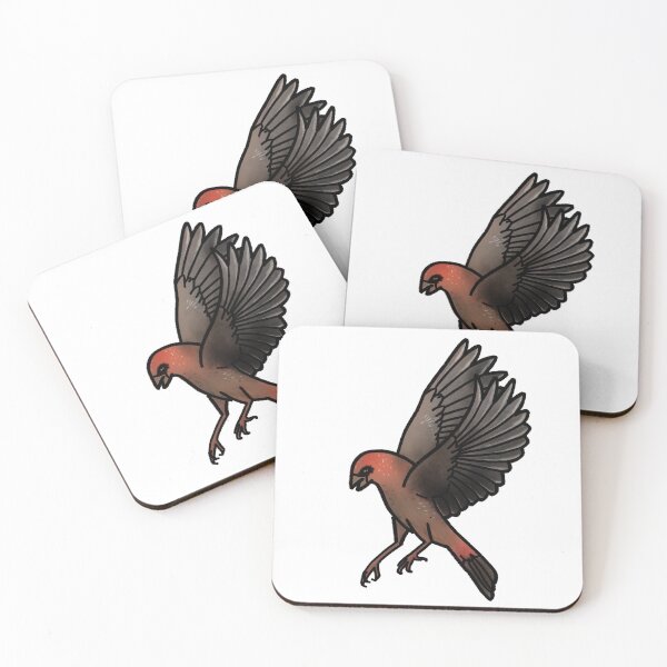Item preview, Copy of Strawberry finch tattoo style designed and sold by LeahcarsArt.