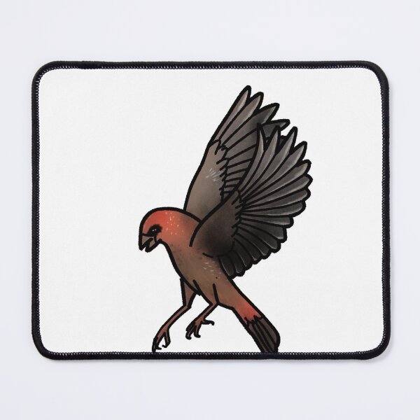 Item preview, Copy of Strawberry finch tattoo style designed and sold by LeahcarsArt.