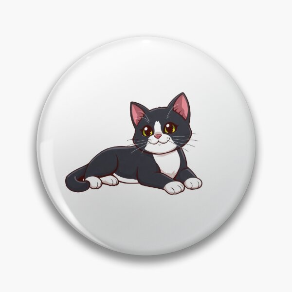 Item preview, Cute Black and White Tuxedo Cat Laying designed and sold by QuantumPalette.