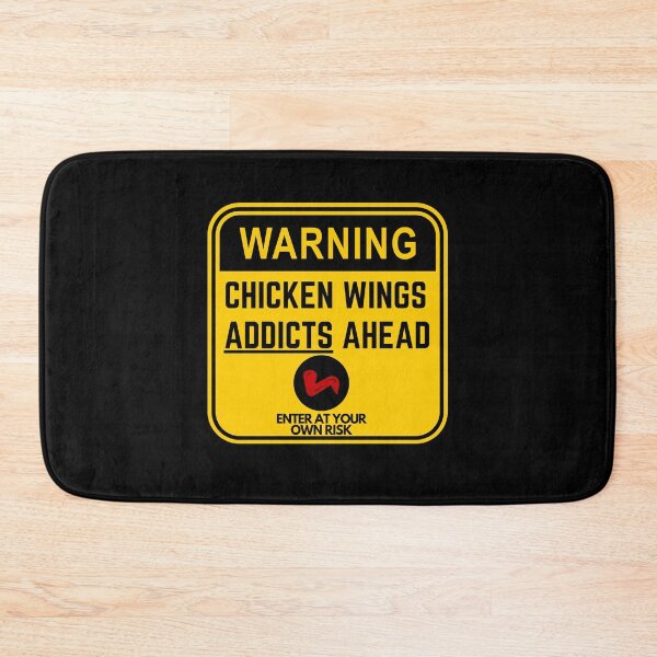 Item preview, Warning sign - Chicken Wings Addicts ahead! designed and sold by Designs-Labs.