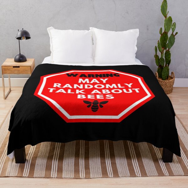 Item preview, Warning Sign - May Randomly Talk About Bees | Beekeeping Humor designed and sold by Designs-Labs.