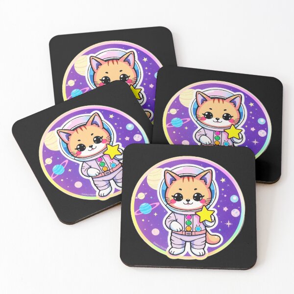 Item preview, Astronaut cat in space. designed and sold by greatvibes4u.