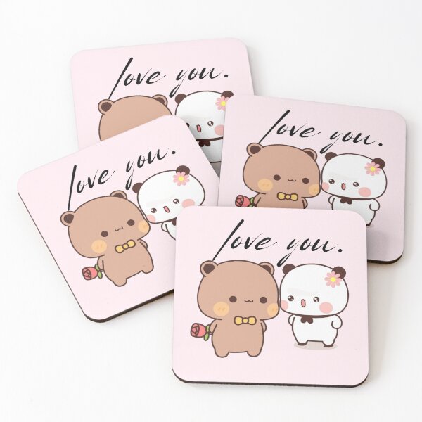 Item preview, Love You Baby Panda Bear Brownie Sugar True Love BuBu DuDu Mochi Milk peach Valentine xmas goma Couple 2025 designed and sold by BrightStreets.