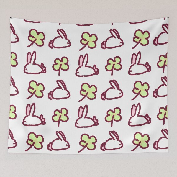 Item preview, Cute Bunnies with Lucky Clovers designed and sold by Whimsy by Fifi.