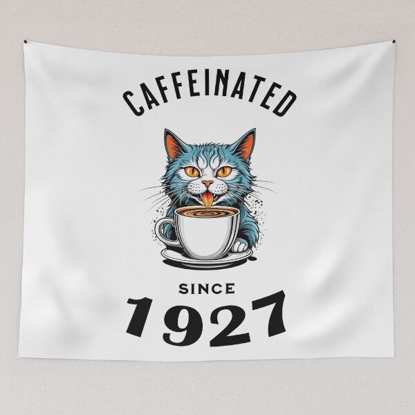 Item preview, Cat Caffeinated Since 1927 designed and sold by LegendaryDesigns.