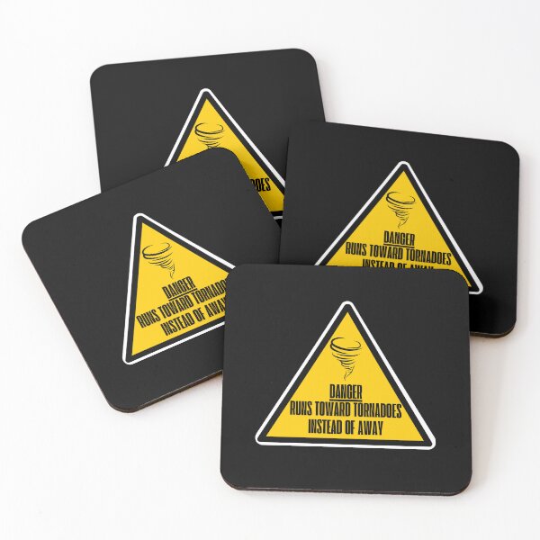 Item preview, Warning Sign - Danger: Runs Toward Tornadoes Instead of Away | Storm Chaser Humor designed and sold by Designs-Labs.