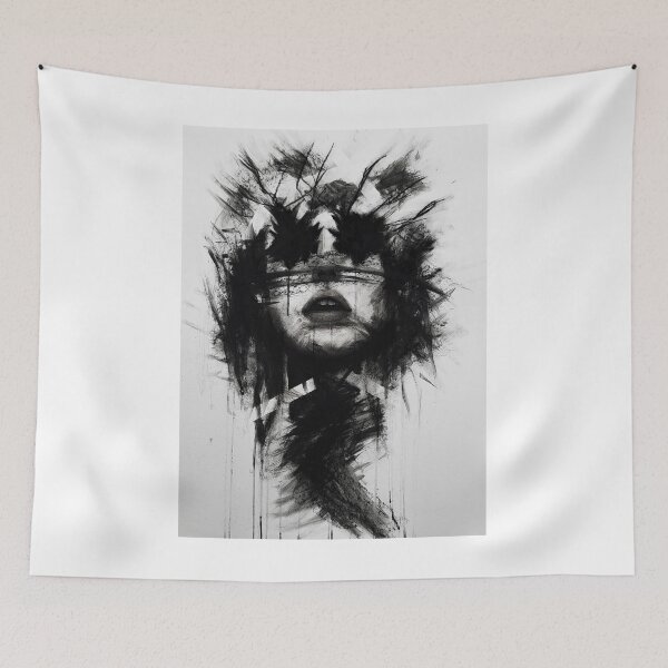 Item preview, Abstract modern woman portrait hand drawn designed and sold by Sascha  Schürz.