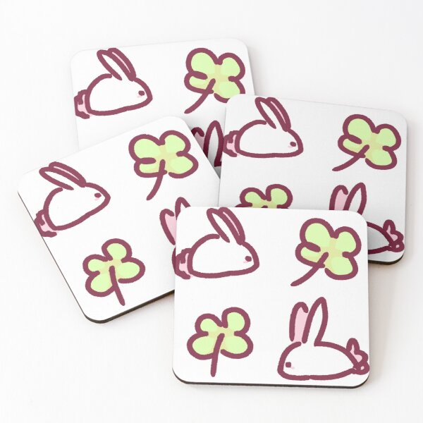 Item preview, Cute Bunnies with Lucky Clovers designed and sold by Whimsy by Fifi.