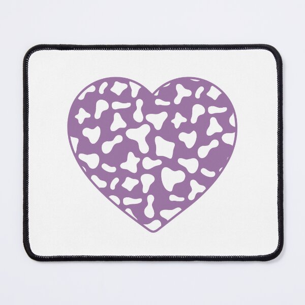 Item preview, White Cow Pattern on Violet Cowhide | Violet Cow Skin Heart designed and sold by PatternPen.