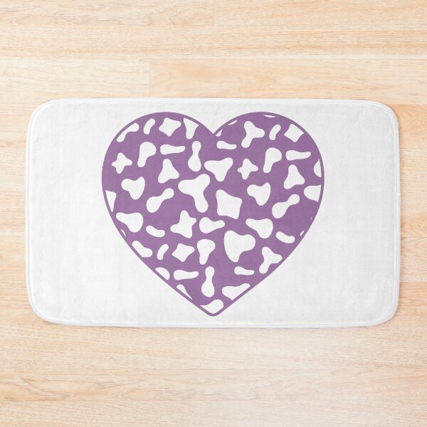 Item preview, White Cow Pattern on Violet Cowhide | Violet Cow Skin Heart designed and sold by PatternPen.