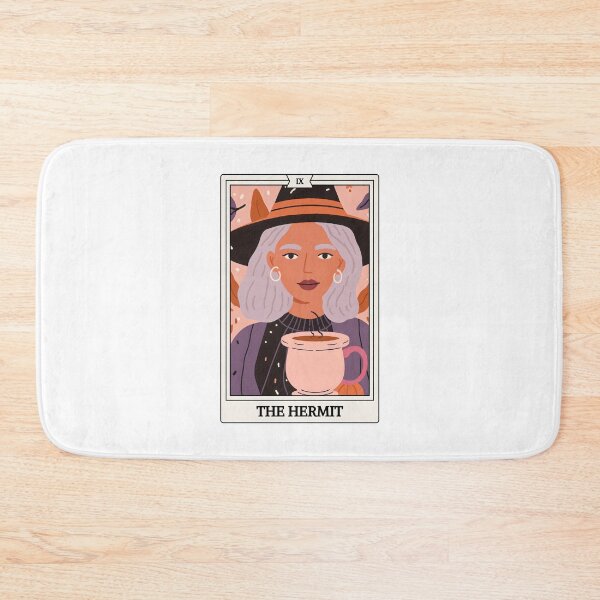 Item preview, Tarot Card - The Hermit - Witches and Cats designed and sold by Shopatmarlow.