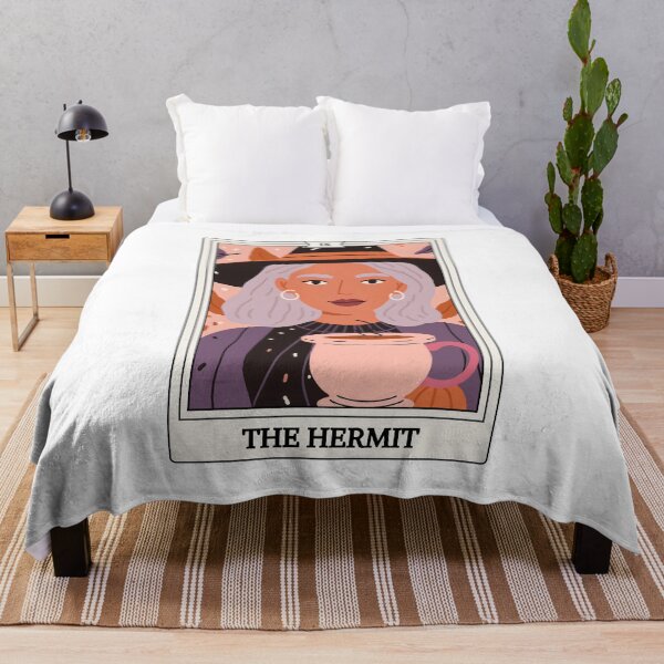 Item preview, Tarot Card - The Hermit - Witches and Cats designed and sold by Shopatmarlow.