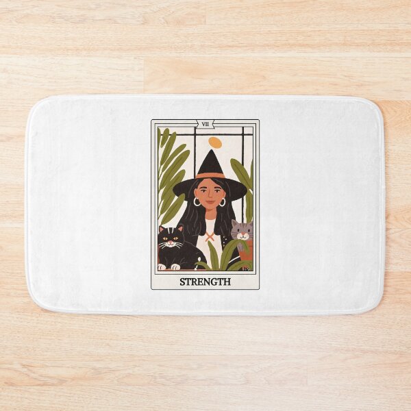Item preview, Tarot Card - Strength - Witches and Cats designed and sold by Shopatmarlow.