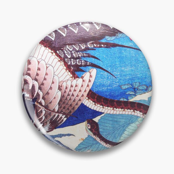 Item preview, pheasant and snake (Hokusai) designed and sold by mika-airou.