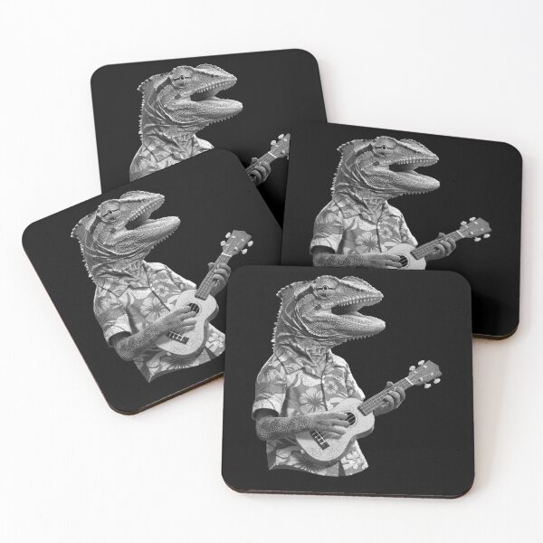 Item preview, Chameleon playing Ukulele designed and sold by UkeverseGifts.