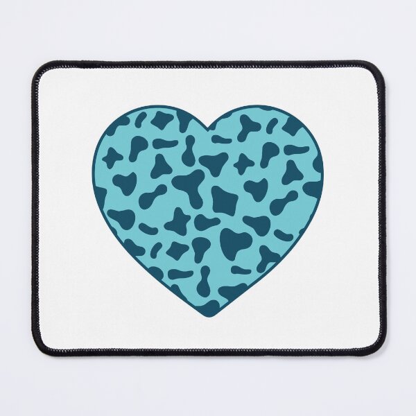 Item preview, Royal Blue Cow Pattern on Light Blue Cowhide | Light Blue Cow Skin Heart designed and sold by PatternPen.