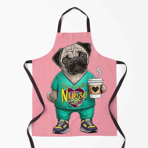 Item preview, Mental Health Nurse Pug designed and sold by FivePugs.