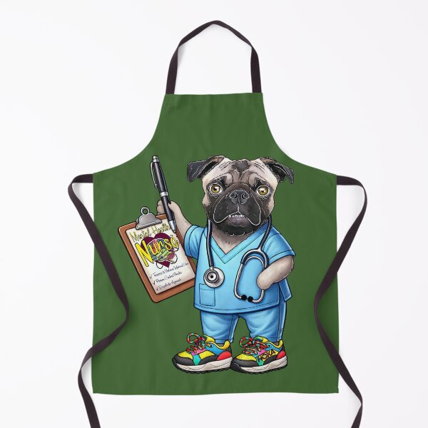 Item preview, Mental Health Nurse Pug designed and sold by FivePugs.
